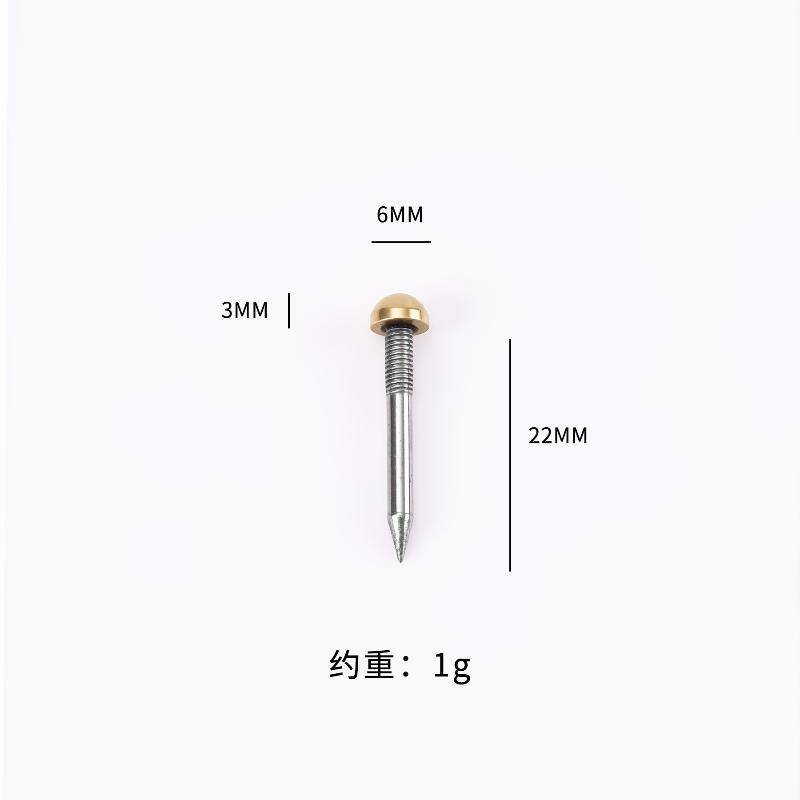 10Pcs Upholstery Nails Solid Brass Retro Studs Thumb Tacks Furniture Fastener Vintage Decor Sofa Door 6/8/10/12Mm Head 22Mm Long