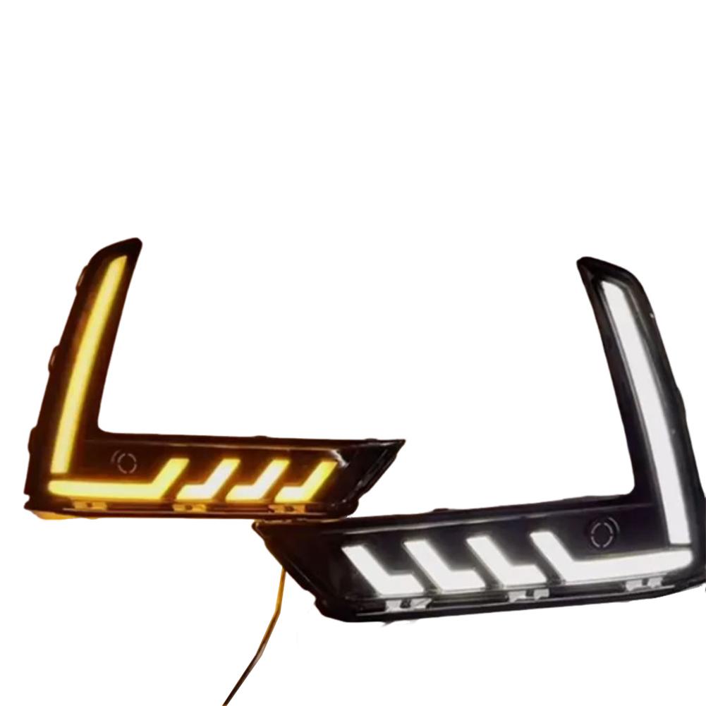 1 Pair Daytime Running Lights LED DRL Fog Lights Compatible For CR-V CRV 2023-2024, 3 Color Front Bumper LED Fog Lamp Assembly, Automobile Accessories