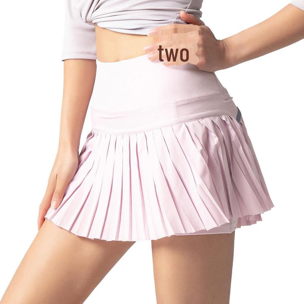 Pantaloni fustă în stil european-american: Pantaloni scurți sport plisati cu uscare rapidă, design anti-expunere pentru fitness de vară