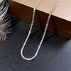 Women All Stone Tennis Chain Necklace Full Sparkling Round Cut Stones Elegant Statement Jewelry