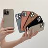 With Lens Film Lychee Texture Compatible with iPhone 16 Pro Max Apple 15 Phone Case 13/14 Niche Style