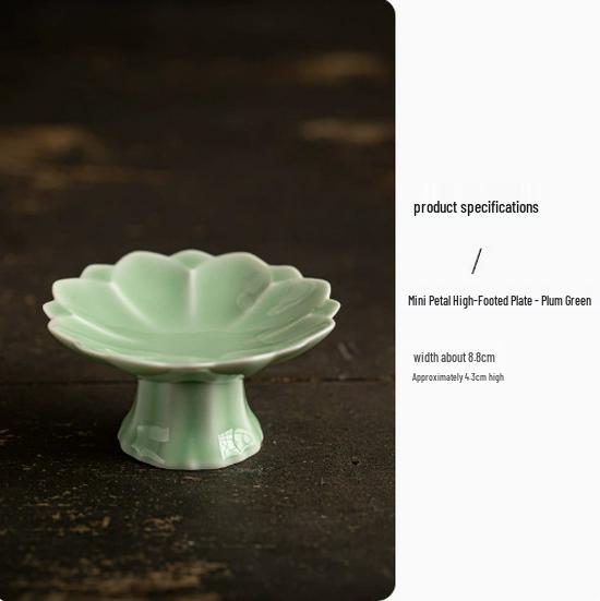 Chinese Style Ceramic Dessert Plate - Exquisite Small Tray for Mooncakes and Snacks, 2025 New Design