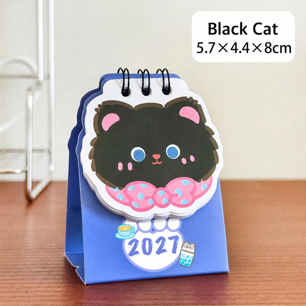 Cute Desktop Calendar Compact Mini Standing Desk Calendar Paper Desk Calendar Original For Birthday Gift Desktop Decoration