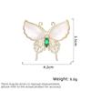 Women's Light Luxury Design Inlaid With Zircon Butterfly Brooch Fashionable And Versatile Niche Design Sense Brooch