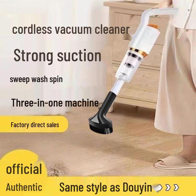 Ручной беспроводной пылесос и швабра с высокой мощностью всасывания - Эффективное удаление пыли и клещей