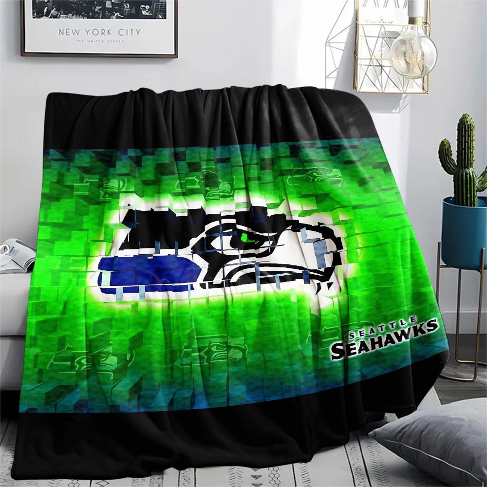 1 Stück Seahawks-Print Flanelldecke, Hohe Qualität, Bequem für alle Jahreszeiten, Heimdekoration, Wärme und Komfort, Perfekt für Geschenke