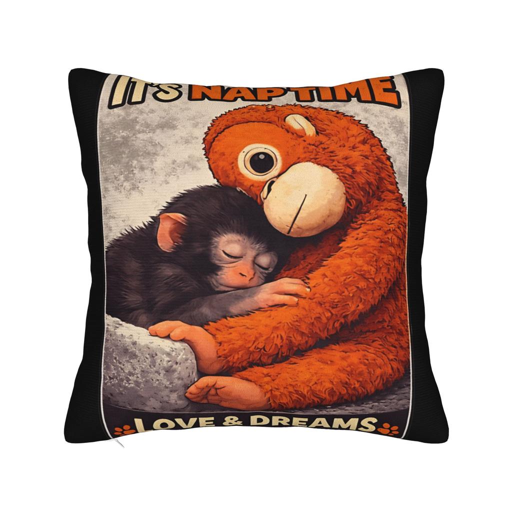 Pillow Case Cute Punch Monkey Soft Pillow Cover For Couch Sofa Bedroom Novelty Pillowcases