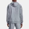 Under Armour Project Rock Rival Lock Up Logo Printed Training Hoodie Men hoodies Gray 1366724-035