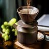 Jiran Ceramic Pour-Over Coffee Set: Italian Espresso V60 Filter Cup and Portable Drip Utensils.