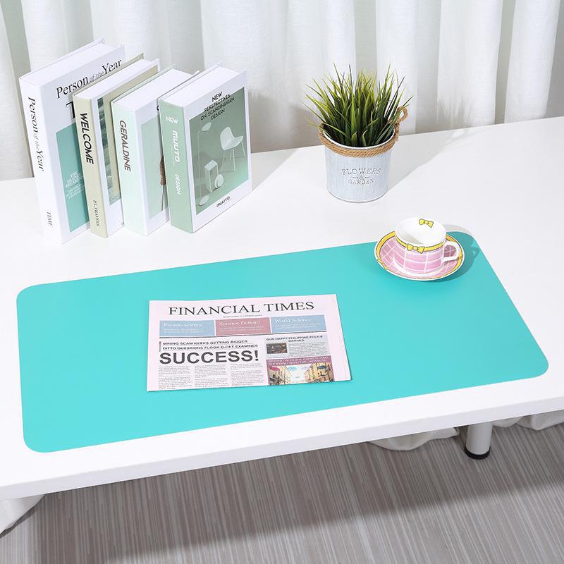 Dual-Sided Two-Tone Leather Desk Pad - Large Mouse, Keyboard & Notebook Mat