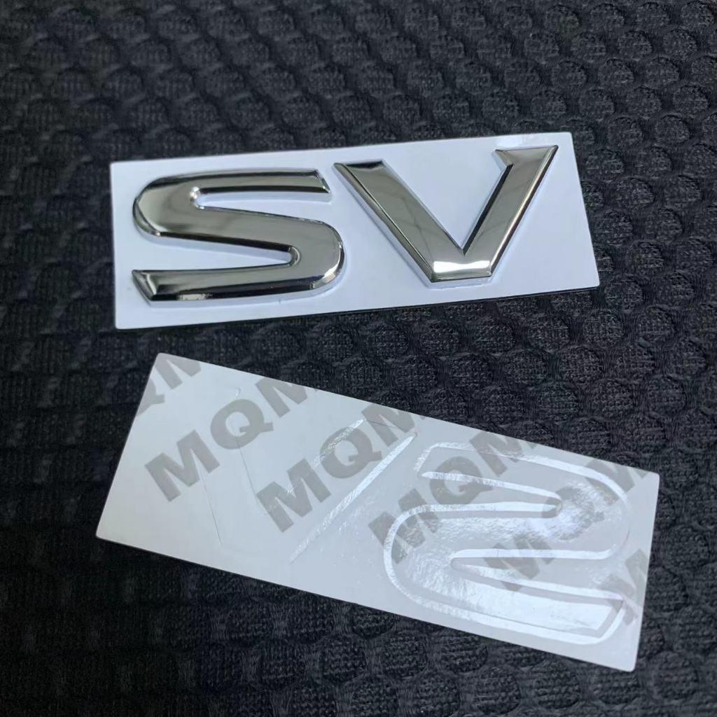 1 X 3D Metal SV SR Letter Logo Car Auto Rear Trunk Fender Emblem Sticker Badge Decal Replacement For NISSAN Car Sticker Emblem