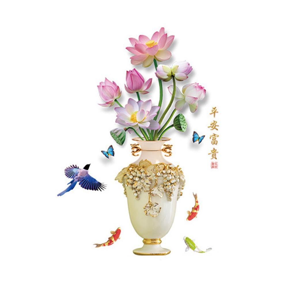 

Самоклеящиеся наклейки на стену с цветами Пион Лотос Обои Украшение для дома SK9328