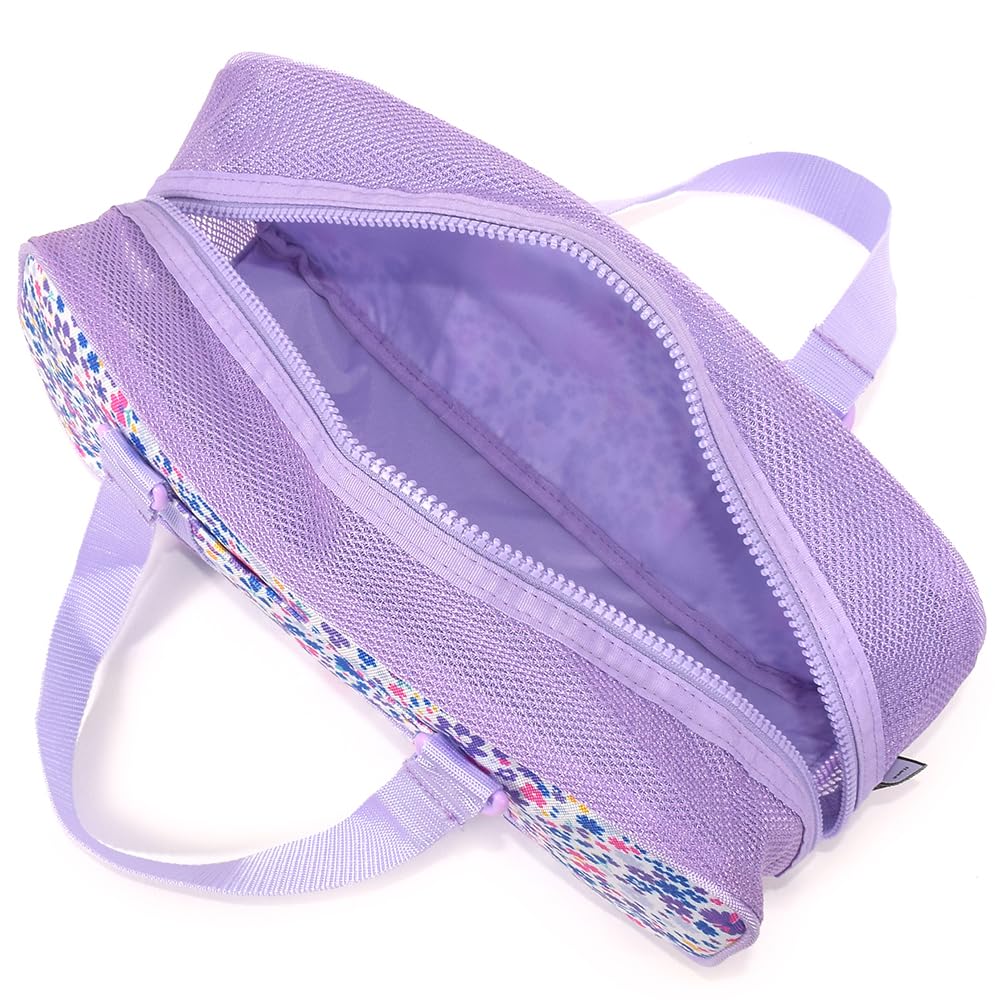 COLORFUL CANDY STYLE Paint and Art Shoulder Strap Bag Airy Shower with Flower Pattern NM902700 Bag, Water-Repellent Lightweight, Girls, Cute, Mesh,