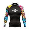 Men Women Quick Dry Rash Guard Long Sleeve UV Protection Swim Shirt Surfing Snorkeling Diving Summer Water Sports