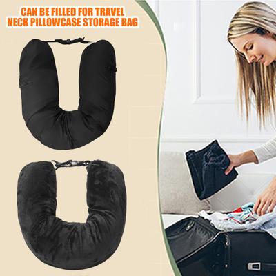Travel Neck Pillow Storage Bag Stuffable Neck Pillow Refillable Pillows Sleeper Hold Pillow Neck Support Car U-shaped Headrest