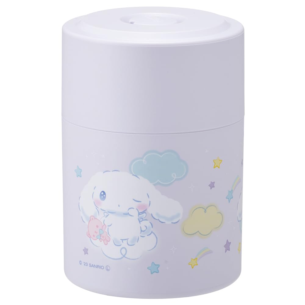 Skater Push Button Airtight Storage Starry Made In Container, 520ml, Cinnamoroll, Sky, Sanrio, Japan, POS5-A