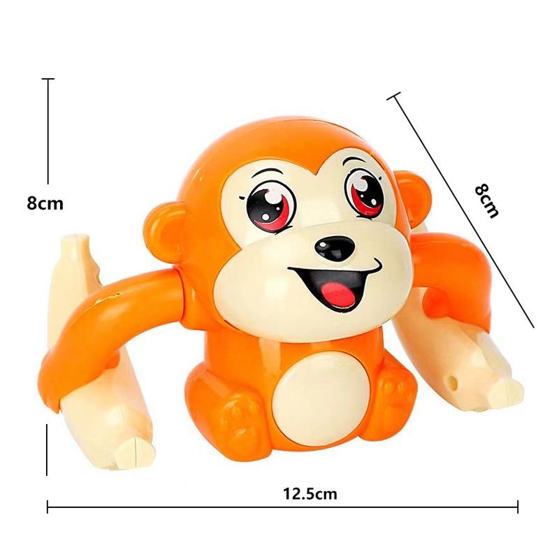1 Baby Toy Electric Rolling Monkey Light Music Puzzle Sound Prompt Monkey Children's Toy Gift Preschool Education Toy