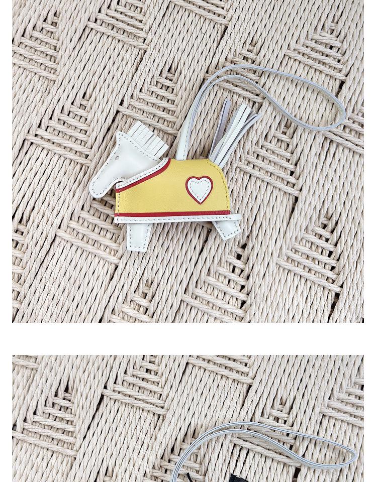 Love Heart Leather Pony Charm Keyring & Ornament Cape