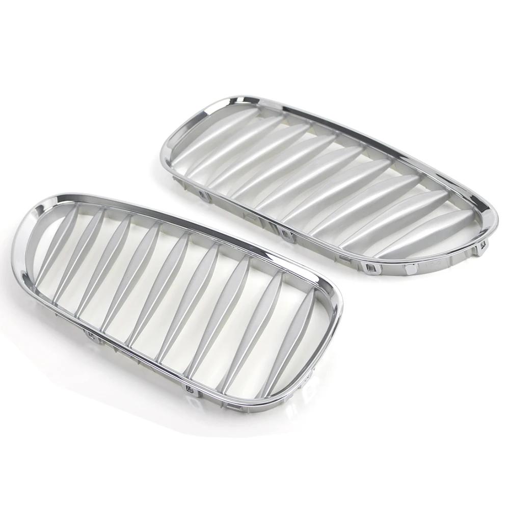 51117117757 For BMW Z4 E85 2003-2008 Chrome Front Bumper Kidney Grill Car Convertible Silver Plating Front Kidney Grille