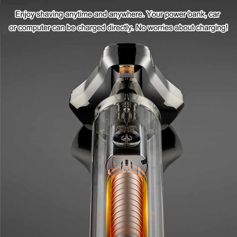 Rechargeable Rotary Shaving Machine Face Cordless Beard Trimmer Shaver Replacement Head Magnetic Electric Shaver