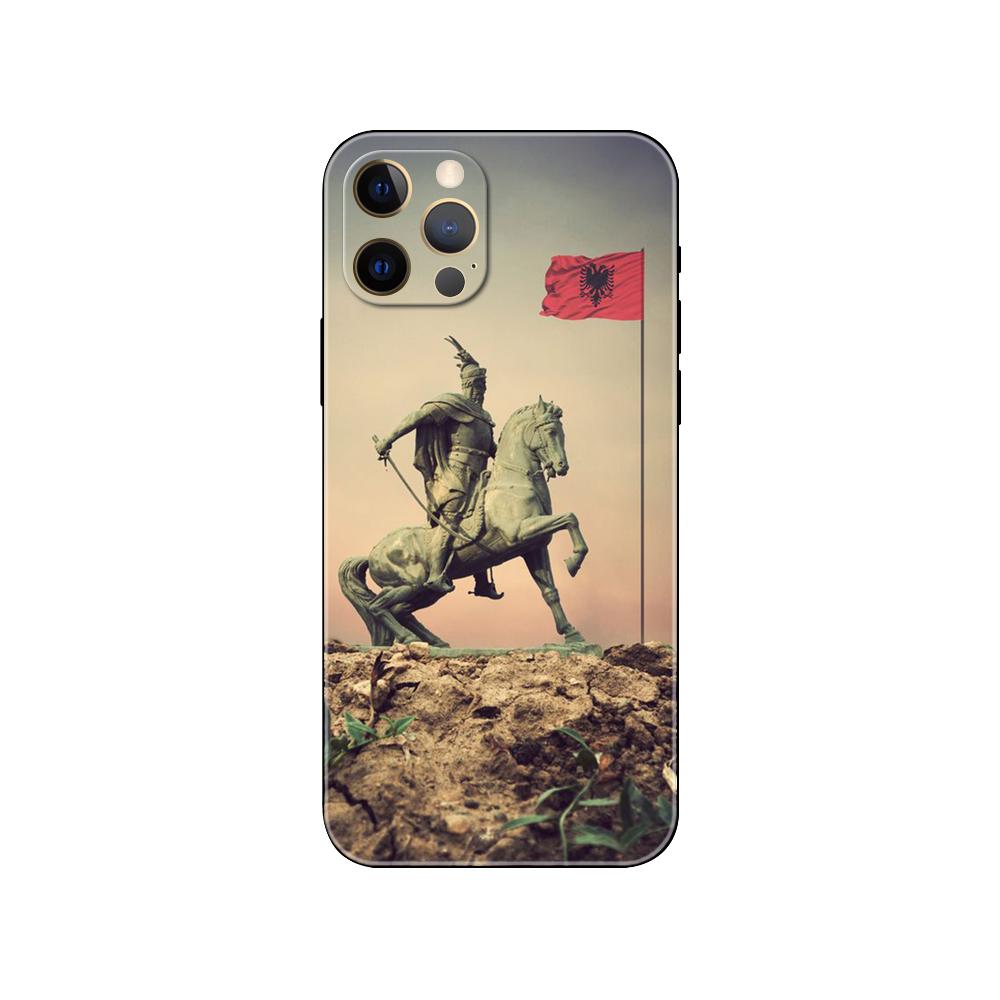 

Чехол для телефона с флагом Албании для iPhone 5 5s 2020se 6 6s 7 8 plus x 10 XR XS 11 12 13 mini pro MAX черная задняя крышка из ТПУ iphone 5 5S SE 2016