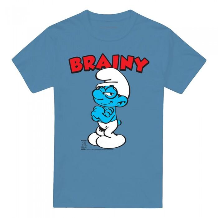 The Smurfs Unisex Adult Brainy Smurf Ringspun Cotton T-Shirt