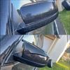 for BMW X5 E70 X6 E71 2008-2013 accessories 2pcs Carbon Fiber Look Glossy Black Rearview Side Mirror cover Caps Horn Shape