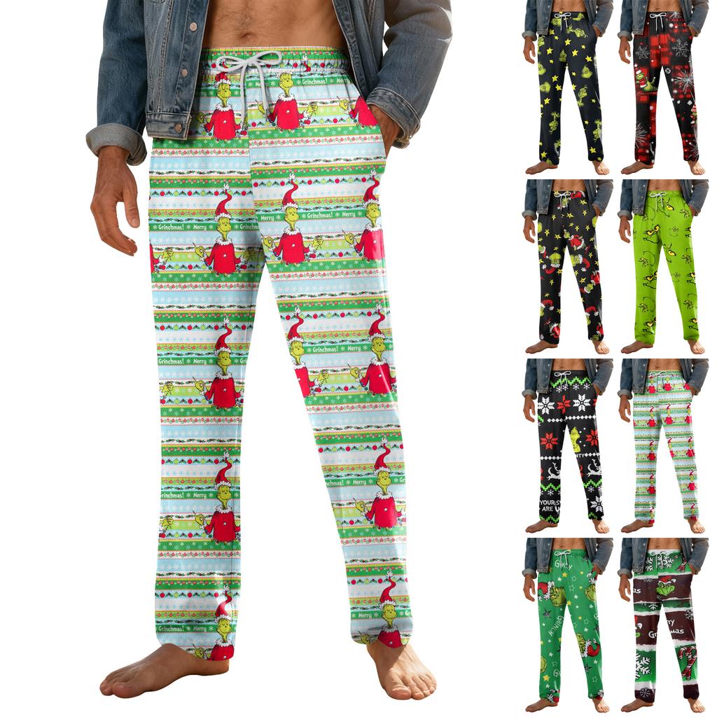Men's Home Soft Pajama Pants Drawstring With Pockets Casual Sports Pants
