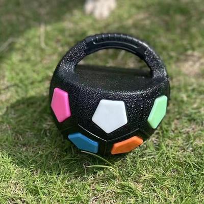 Dog Calming Ball Interactive Football Design Dog Toy Pets Toss And Fetch Toy with Squeaker Treat Dispensing for Small Medium Large Dogs