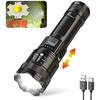 9900LM Powerful LED Flashlight Battery Display USB Rechargeable Light Telescopic Zoom Torch Lamp Outdoor Camping Fishing Lantern