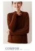 Autumn-Winter Cashmere Double-Strand Thickened Half-High Collar Cable Knit Pullover Sweater