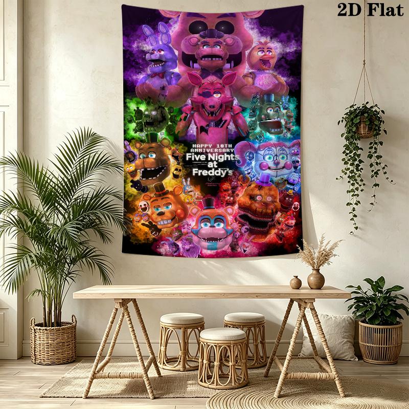 Horror Night Bears Wall Tapestry Aesthetic Wall Hanging Printed Fabric Blanket Decorative Tapestries for Bedroom Living Room Home Decor