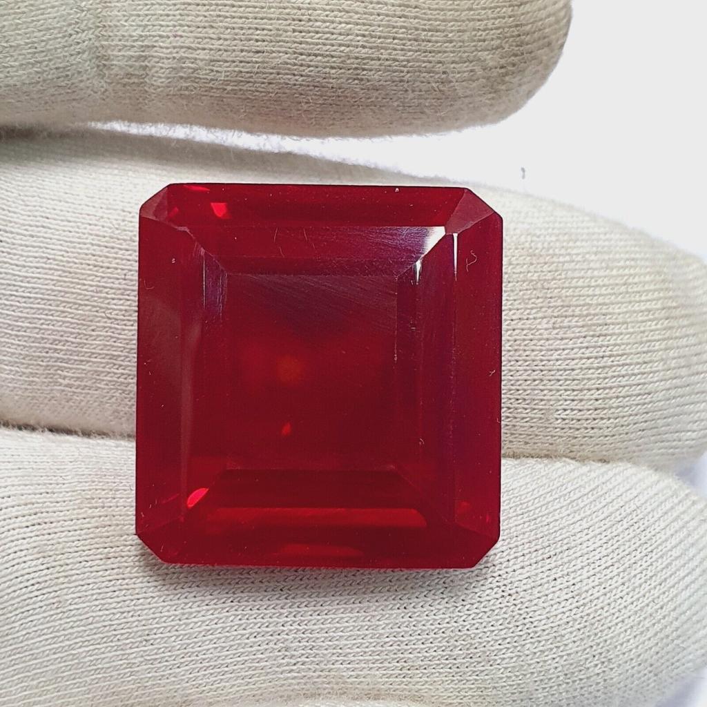 AAA Natural Blood Red Mozambique Ruby Loose Emerald Cut Gemstone 54 Ct z960