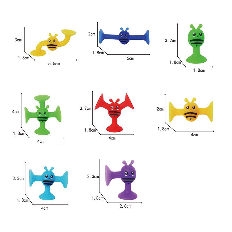 

Toys Suction Cup Toy Soft Silicone Building Blocks Toy Sensory Suction Toy Bath Set for Parent Interactive Game Kids Children