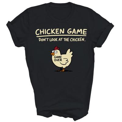 Ne regarde pas le poulet jeu T-shirt drôle unisexe cadeau
