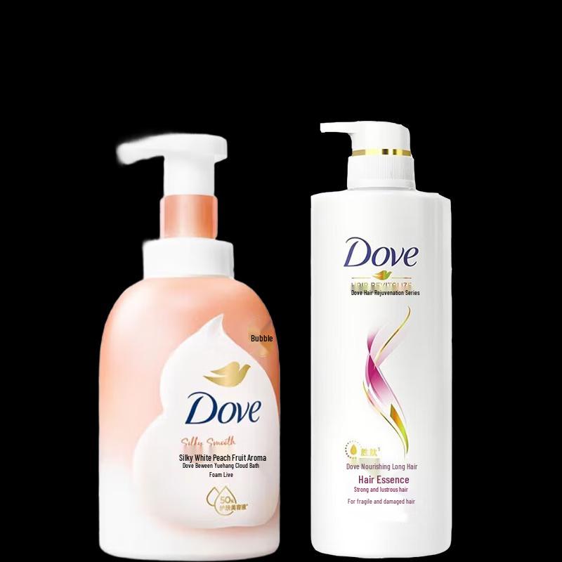 

Dove Peach Foaming Body Wash & Long Hair Conditioner Combo