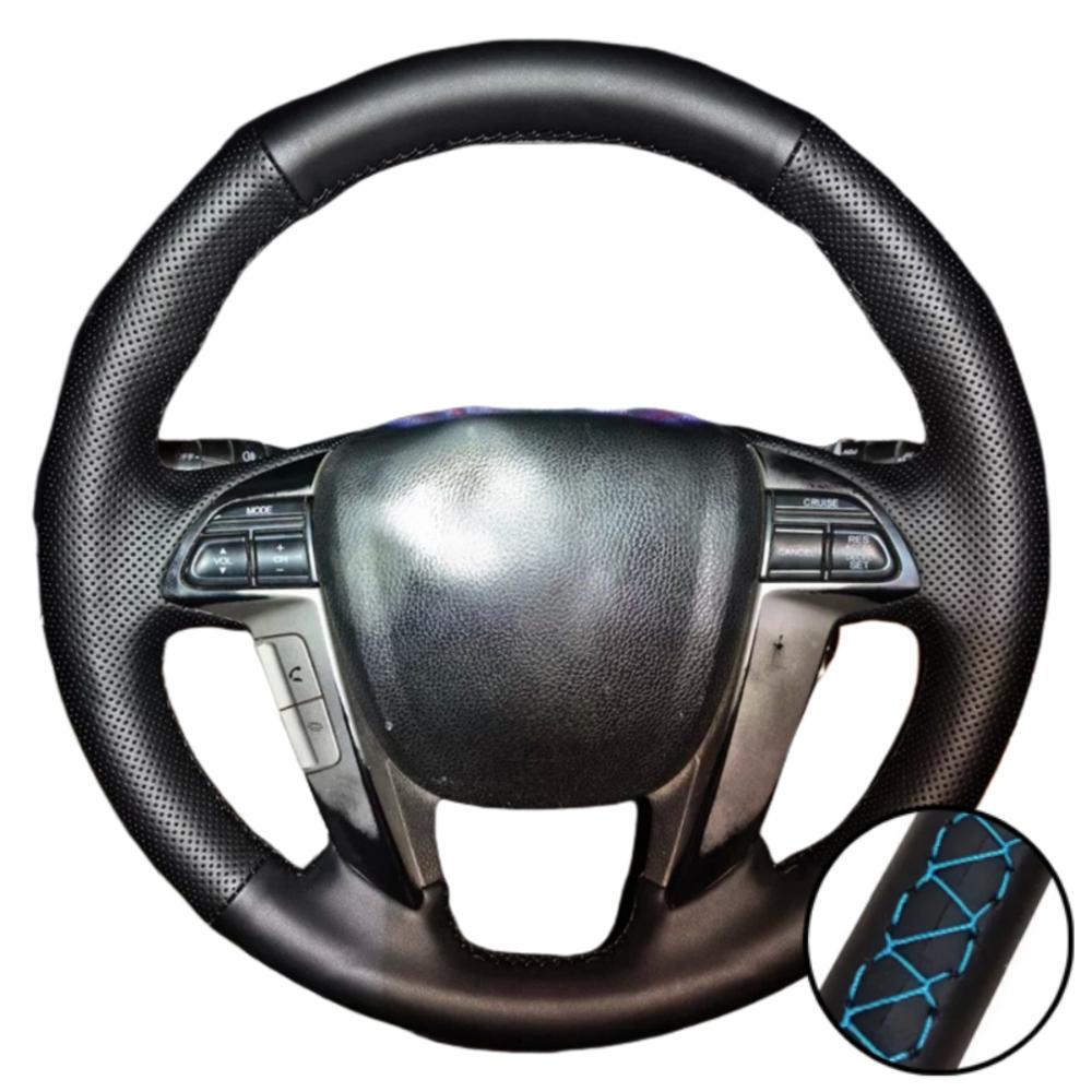 Hand Stitched Perforated Microfiber Leather Odyssey Pilot Steering Wheel Cover For Honda Accord 8 Car Interior Accessories