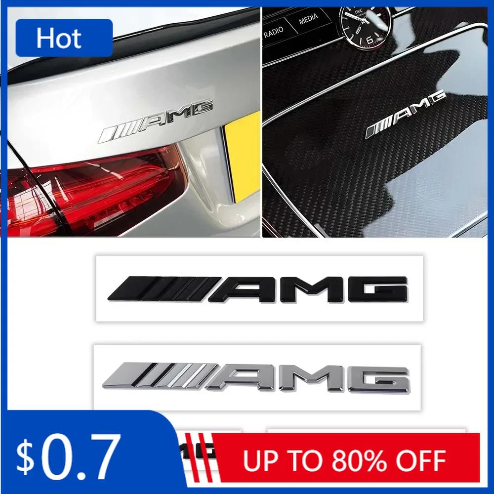 Hot 2025 1pc 3D ABS Car Rear Trunk Badge Decal Letters Sticker For Mercedes Benz AMG A B C E G CLA C63 C63S E53 GT SLK W176 W205