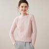 Gentle Temperament Women's Ribbed Cashmere Pullover - Versatile Autumn/Winter Sweater Top