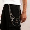 European & American Punk Hip Hop Cross Pendant Multi-layer Waist Chain for Men