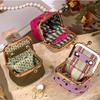 1Pcs Portable Polka Dot Kiss Lock Coin Purse Pu Leather Square Multifunctional Bag For Small Items Jewelry Earrings Storage Box