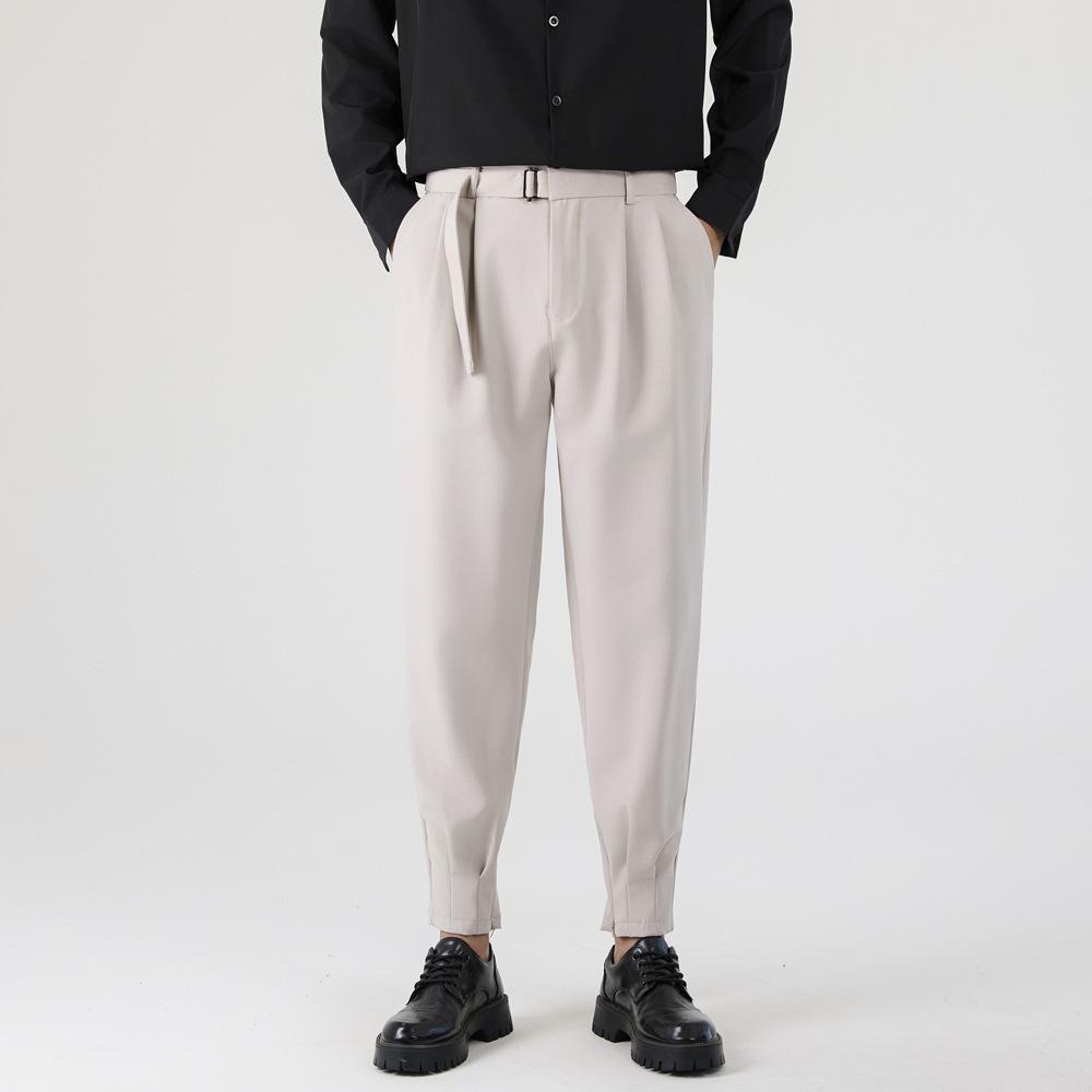 Casual style leggings boys side zipper summer new straight drop casual trendy brand Harlan small trousers