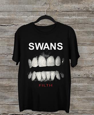 Swans band Filth Korte Mouw Zwart Alle Maten T-shirt AG1208 Unisex T-shirt