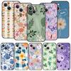 Stylish Flower Patterned Design Phone Case For iPhone 17 16E 15 16 14 13 12 11 Pro Max 7 8 Plus Soft TPU Back Cover