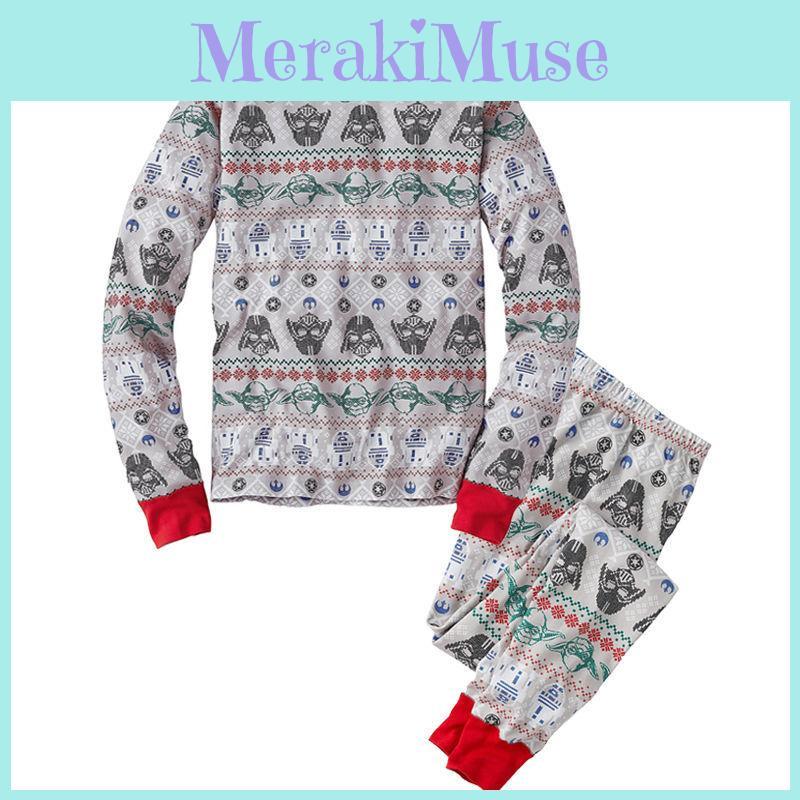 Star Wars Kinderpyjama mit bequemer Baumwollmischung zum Faulenzen und Schlafen für die Familie