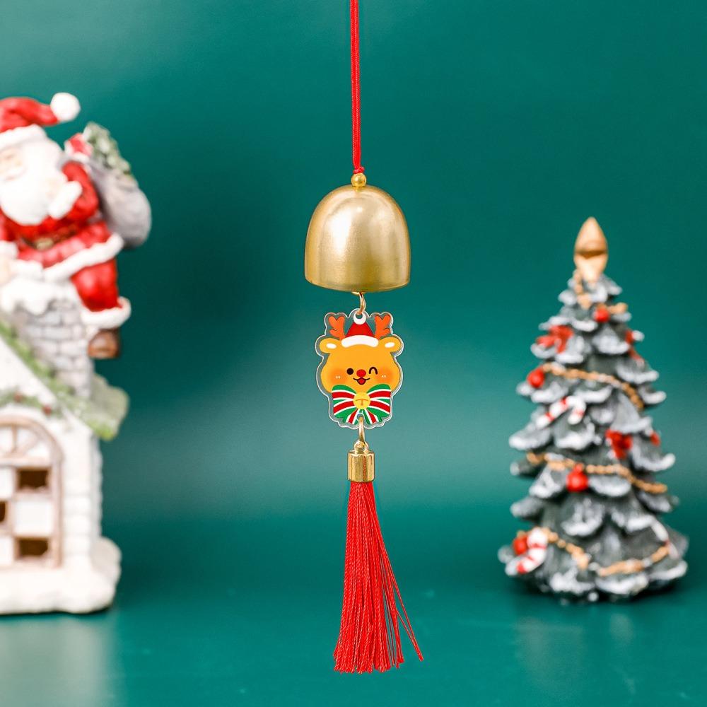 

Acrylic Tassel Pendant Iron Santa Bell New Wind Chime 6