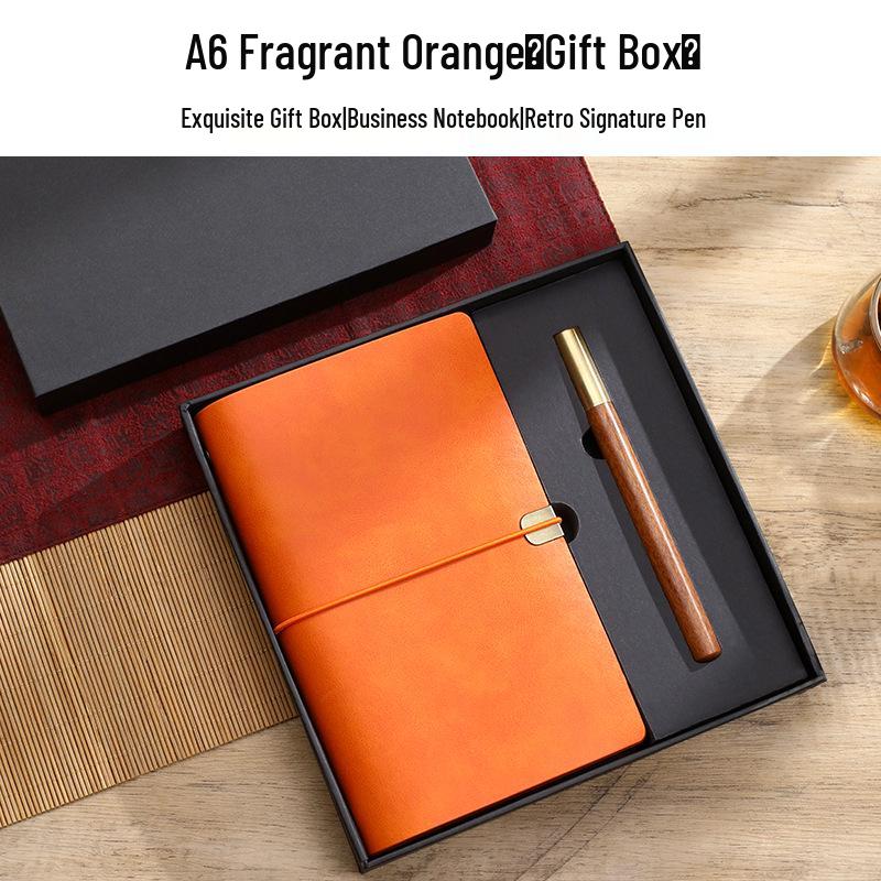In-stock Retro Custom-Bound Three-Fold A6 Student Notebook with Logo Customization
