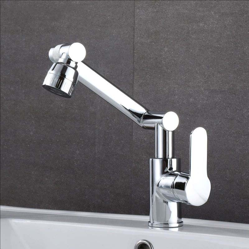 Robinet de lavabo de salle de bain en laiton antique Mélangeurs de cuisine universels Robinets Chaud Froid Ménager Modes doubles Rotatif Bidet Bras robotique