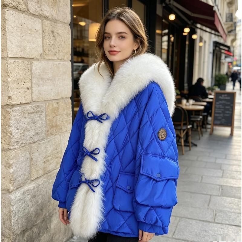 Winter Women Faux Fur Collar Down