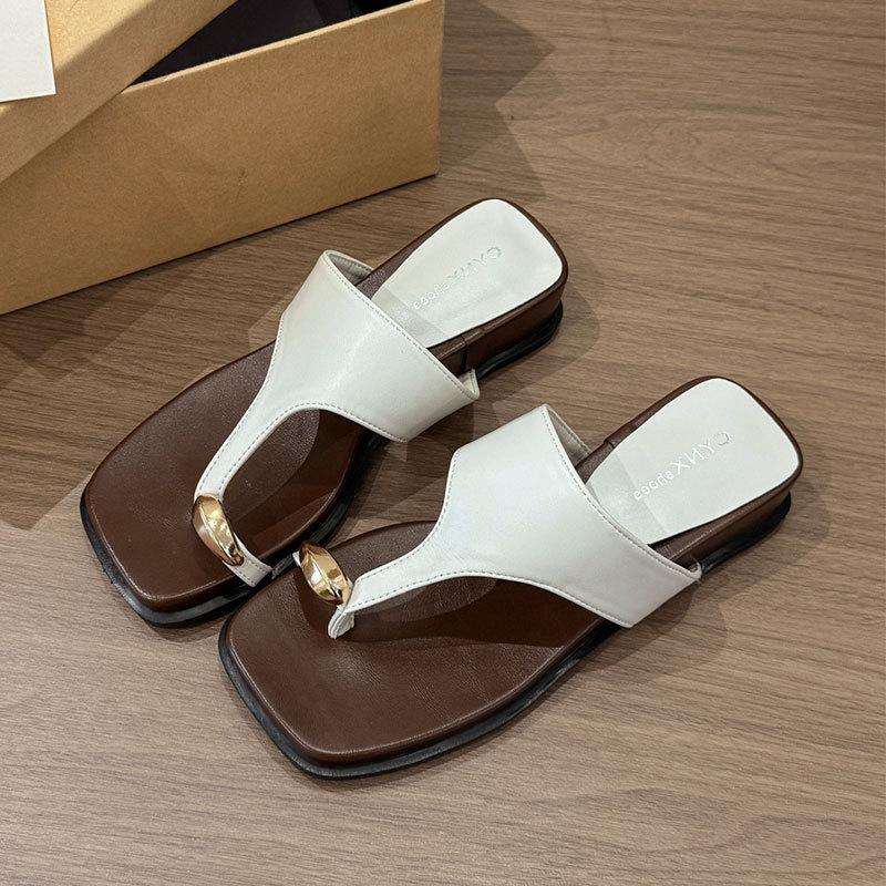 Thick-soled heel cover toe cool slippers women's summer wear 2025 new models with skirts beach sandals flip-flops